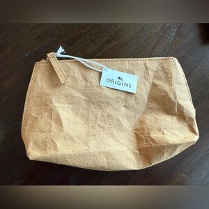 Origins Light Brown Travel Pouch